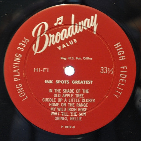 The Ink Spots - The Ink Spots' Greatest Hits (LP, Album, Comp, Hig)