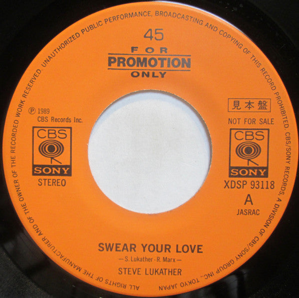 Steve Lukather - Swear Your Love (7"", Single, Promo)