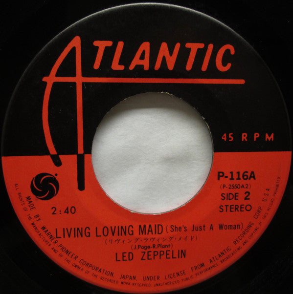 Led Zeppelin - Whole Lotta Love / Living Loving Maid (She's Just A ...