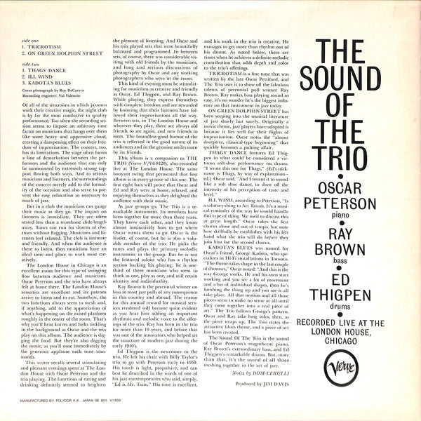 Oscar Peterson - The Sound Of The Trio(LP, Album, Ltd, RE)