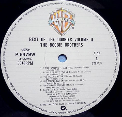 The Doobie Brothers - Best Of The Doobies - Volume II (LP, Comp)