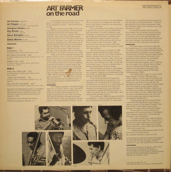 Art Farmer - On The Road (LP, Album)