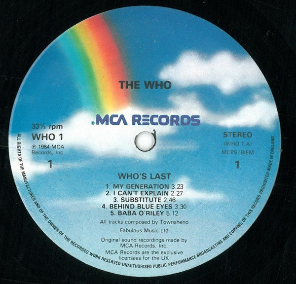 The Who - Who's Last (2xLP, Album)