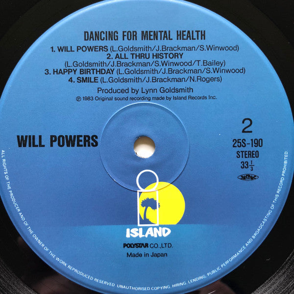 Will Powers - Dancing For Mental Health (LP, Album, Promo)