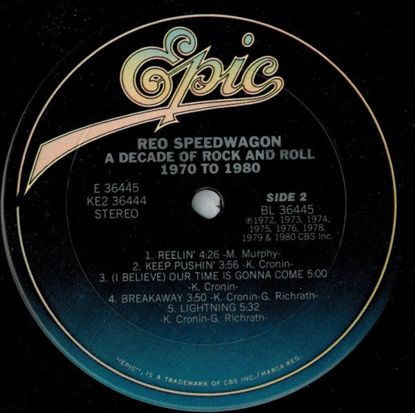 REO Speedwagon - A Decade Of Rock And Roll 1970 To 1980 (2xLP, Comp)