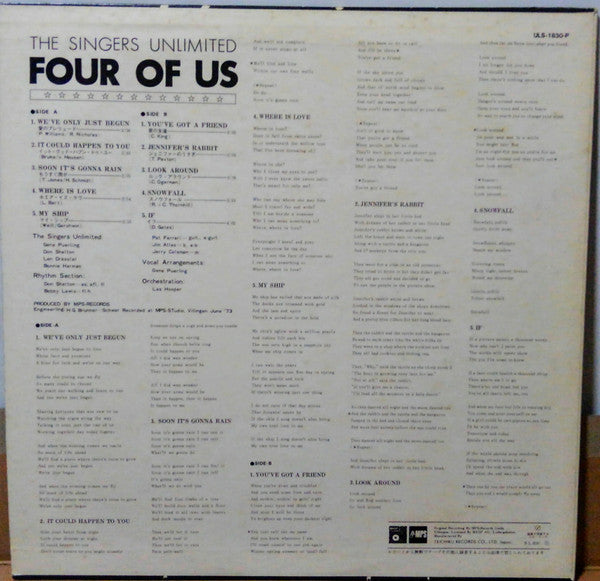 The Singers Unlimited - Four Of Us (LP, Album)
