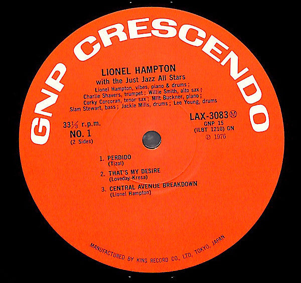 Lionel Hampton - Lionel Hampton And The Just Jazz All Stars(LP, Alb...