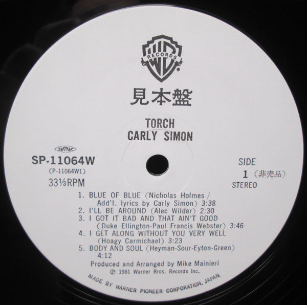 Carly Simon - Torch (LP, Album, Promo)