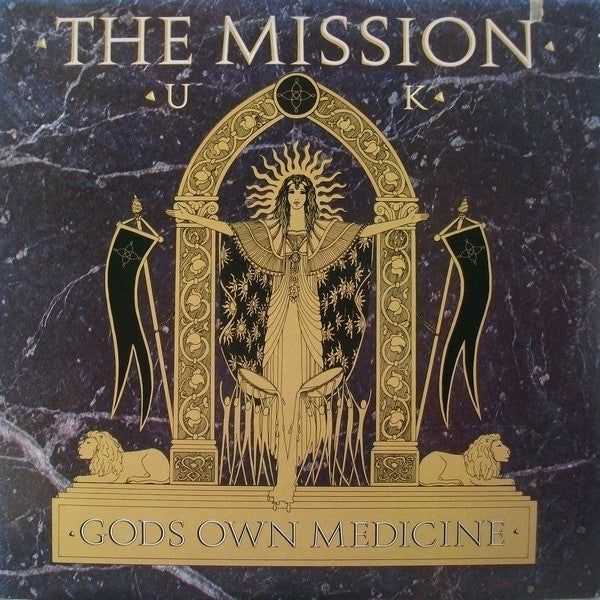 The Mission UK* - God's Own Medicine (LP, Album, Hau)