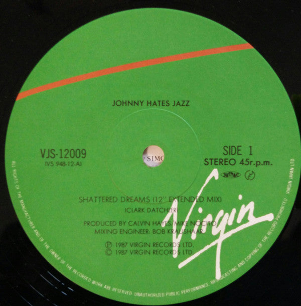 Johnny Hates Jazz - Shattered Dreams (Extended Mix) (12"")