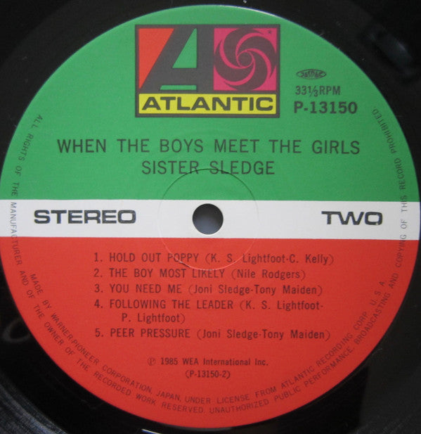 Sister Sledge - When The Boys Meet The Girls (LP, Album)