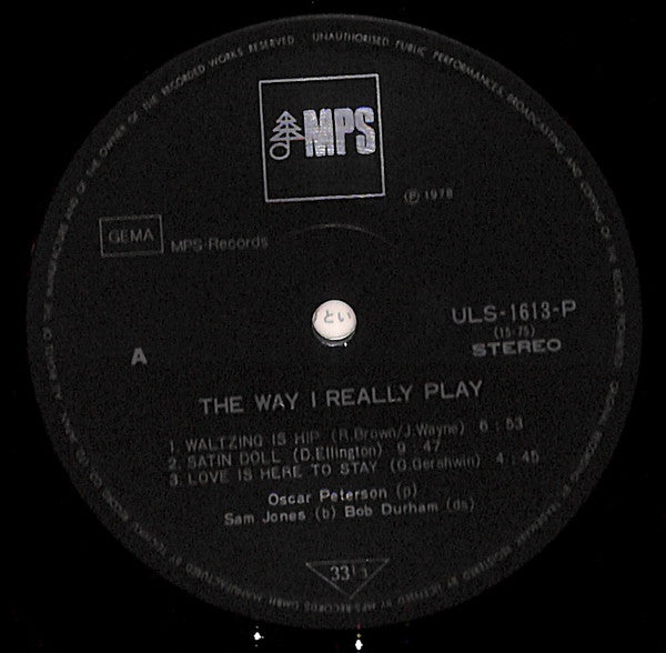 Oscar Peterson - The Way I Really Play (LP, Album)