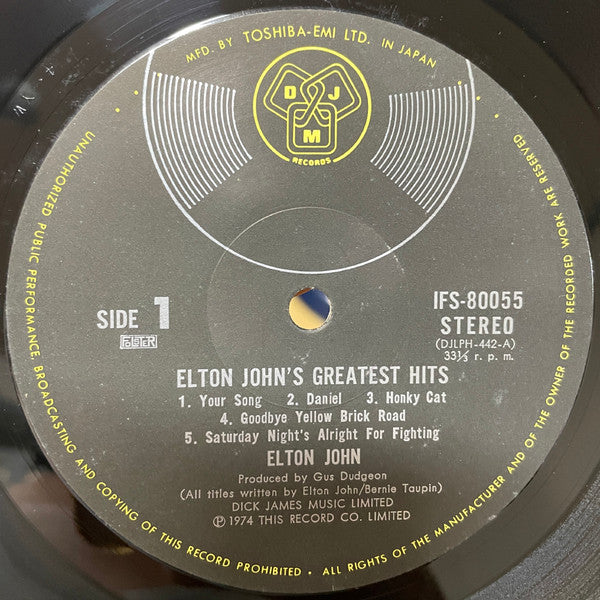 Elton John - Greatest Hits (LP, Comp)