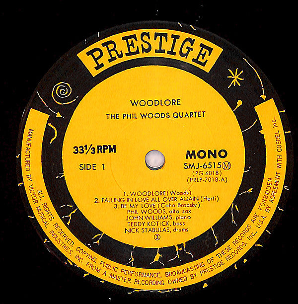 Phil Woods Quartet* - Woodlore (LP, Album, Mono, RE)