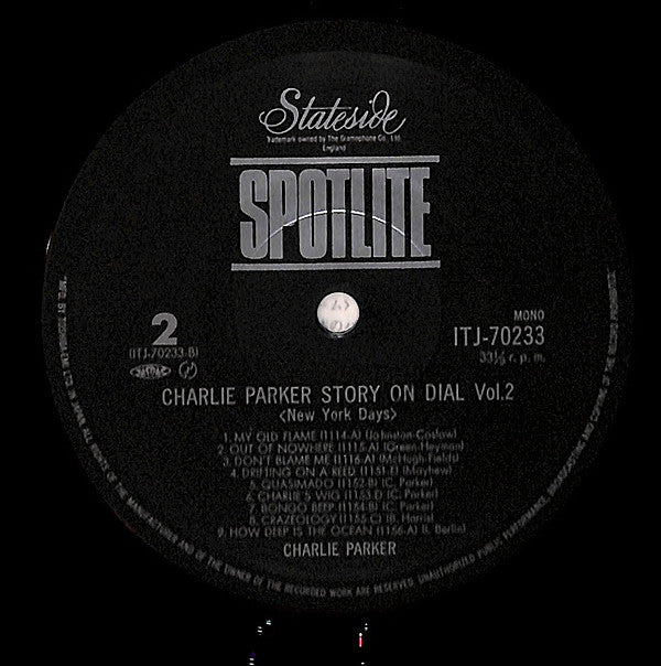 Charlie Parker - Charlie Parker Story On Dial Volume 2: New York Da...