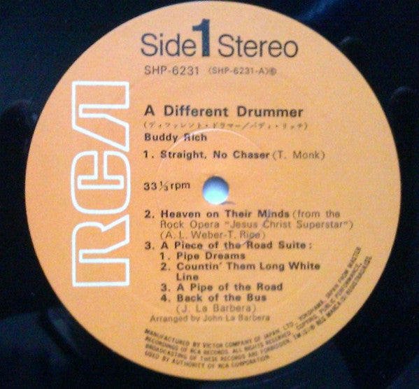 Buddy Rich - A Different Drummer (LP, Album)