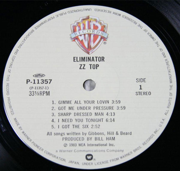 ZZ Top - Eliminator (LP, Album)