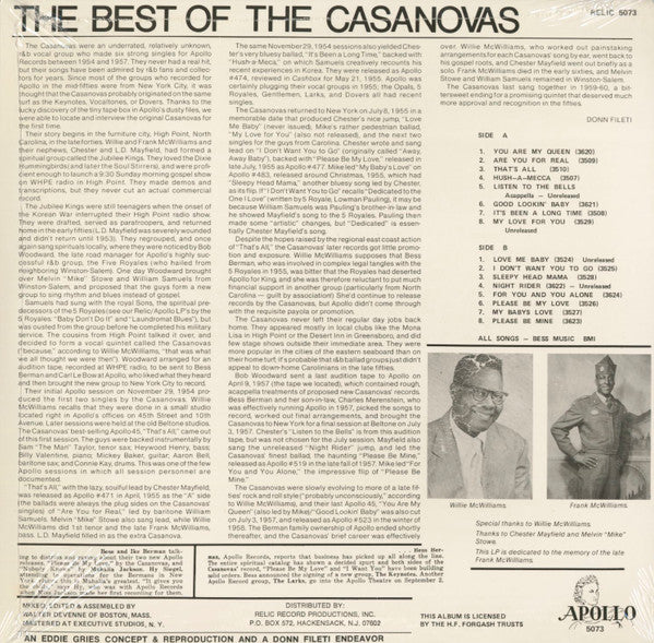 The Casanovas (2) - The Casanovas Sing ""You Are My Queen"" (The Be...