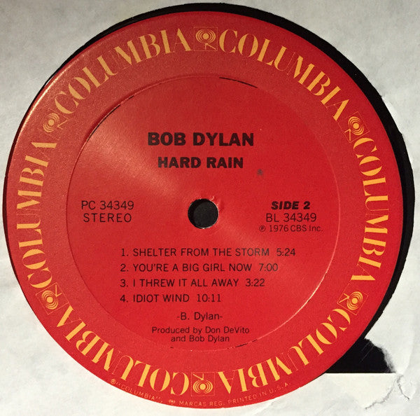 Bob Dylan - Hard Rain (LP, Album, Ter)