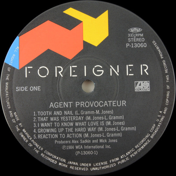 Foreigner - Agent Provocateur (LP, Album)