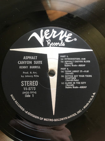 Kenny Burrell - Asphalt Canyon Suite (LP, Album)