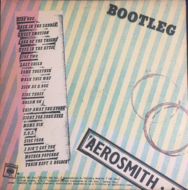 Aerosmith - Live! Bootleg (2xLP, Album, San)