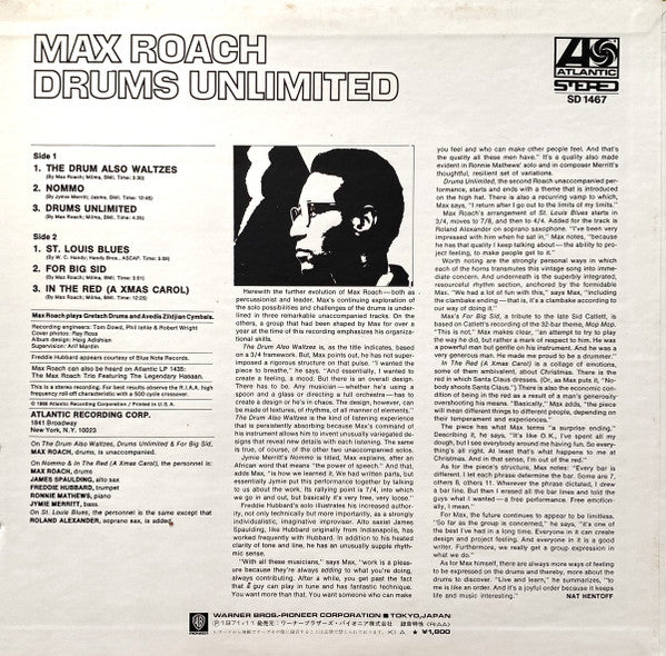 Max Roach - Drums Unlimited (LP, Album, RE)