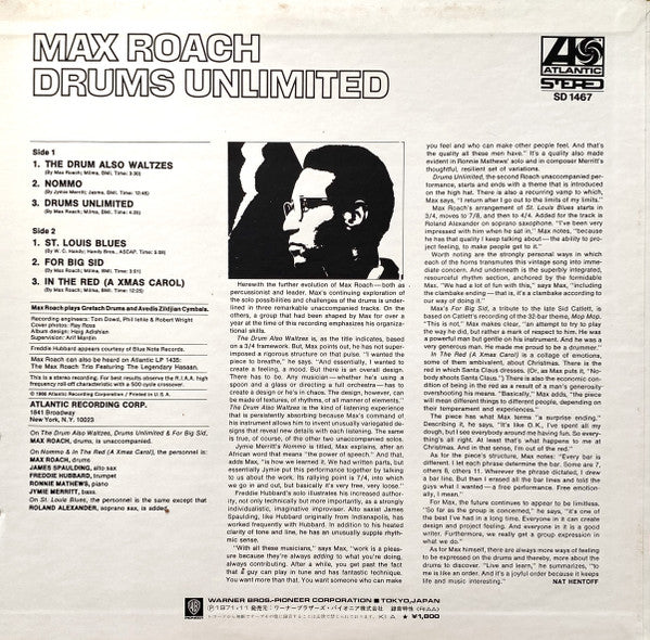 Max Roach - Drums Unlimited (LP, Album, RE)