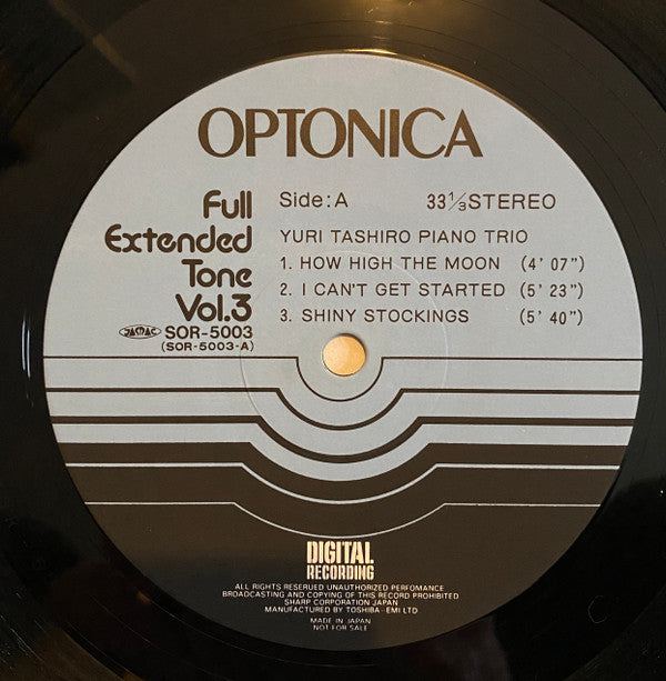 Yuri Tashiro Piano Trio - Optonica -  Full Extended Tone Vol. 3(LP,...