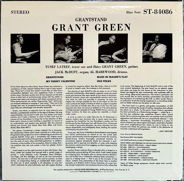 Grant Green - Grantstand (LP, Album, Ltd, RE)