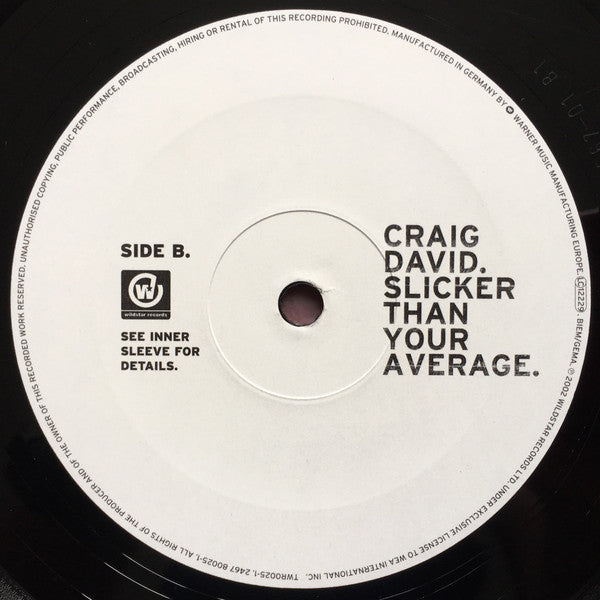 Craig David - Slicker Than Your Average (2xLP, Album)