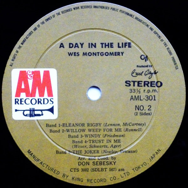 Wes Montgomery - A Day In The Life (LP, Album, RE, Gat)