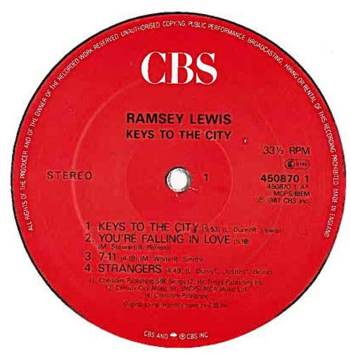 Ramsey Lewis - Keys To The City (LP, Album)