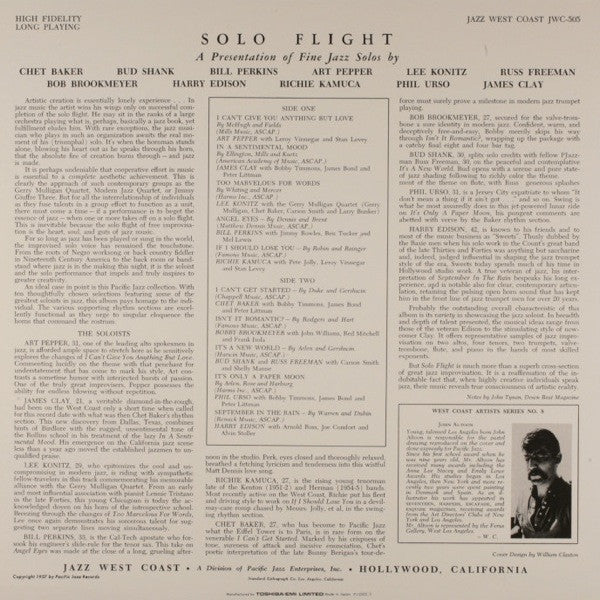 Various - Solo Flight (LP, Album, Comp, RE)