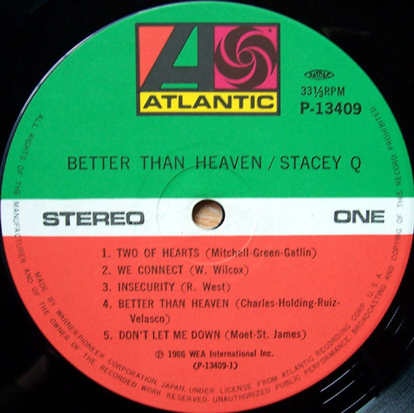 Stacey Q - Better Than Heaven (LP, Album)