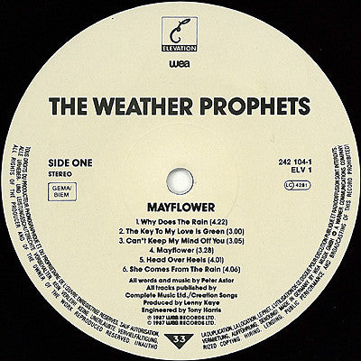 The Weather Prophets - Mayflower (LP, Album)