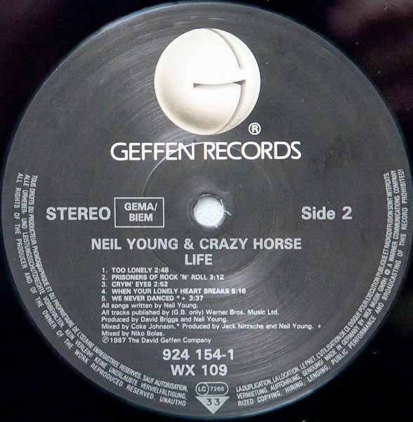 Neil Young & Crazy Horse - Life (LP, Album)