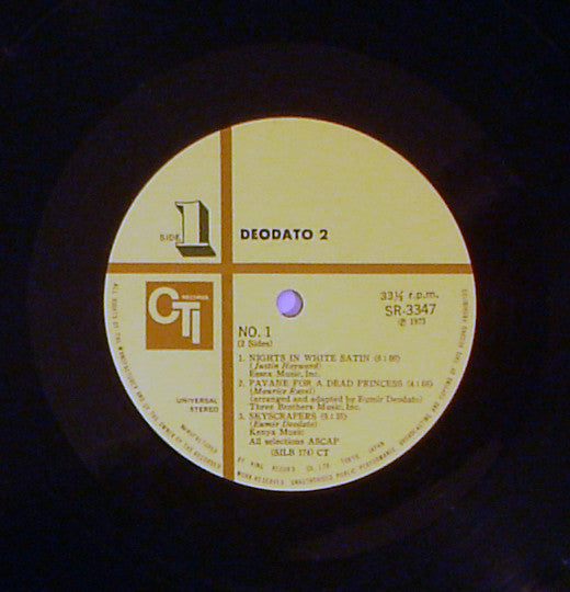 Deodato* - Deodato 2 (LP, Album, Gat)