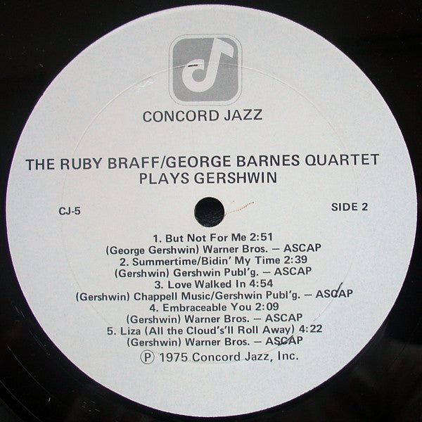 Ruby Braff / George Barnes Quartet - Plays Gershwin (LP, Album)
