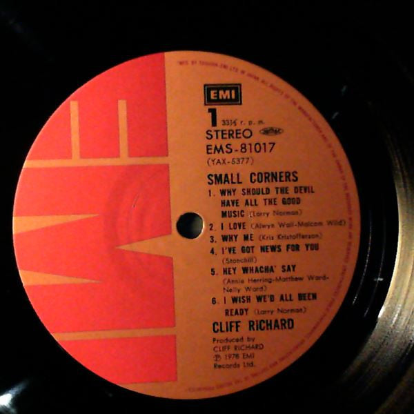 Cliff Richard - Small Corners (LP, Album)