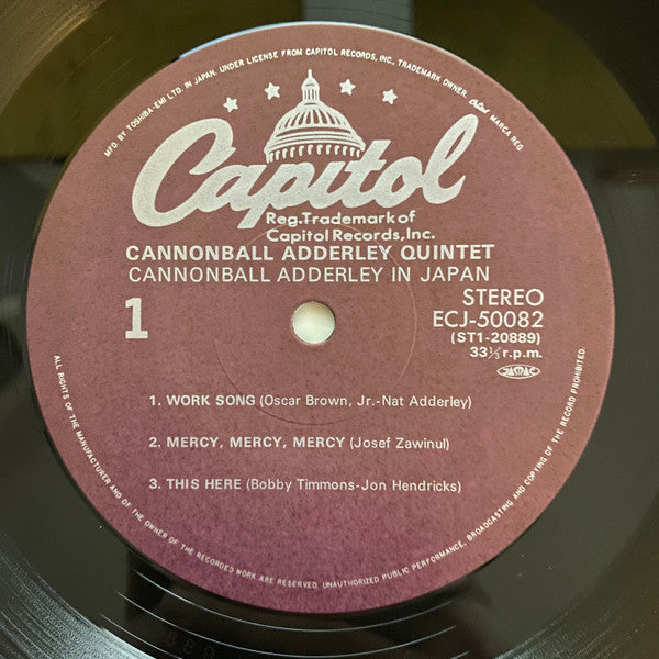 Cannonball Adderley Quintet* - Cannonball In Japan (LP, Album, RE)
