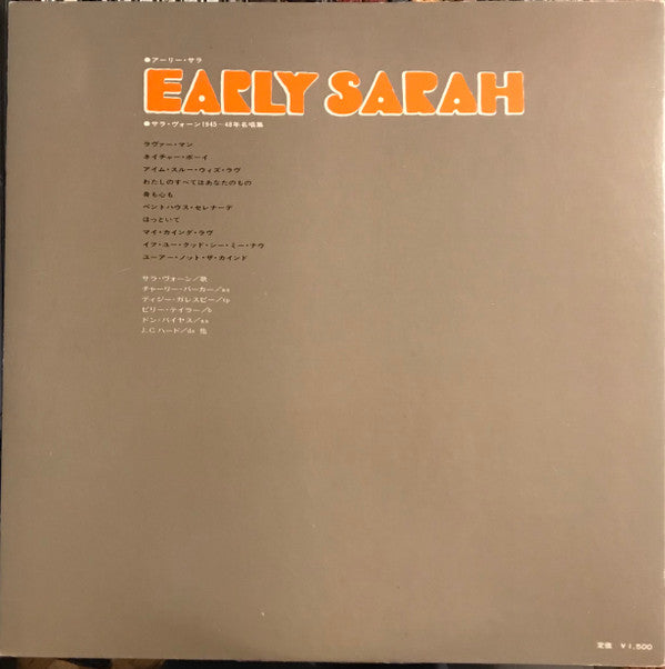 Sarah Vaughan - Early Sarah (LP)