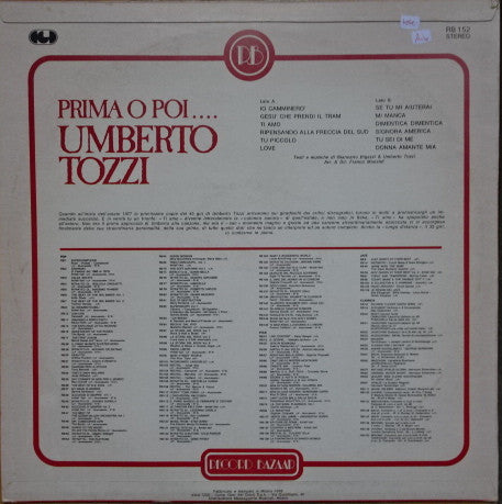 Umberto Tozzi - Prima O Poi .... (LP, Comp)