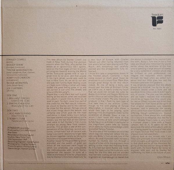 Stanley Cowell - Brilliant Circles (LP, Album, Promo)