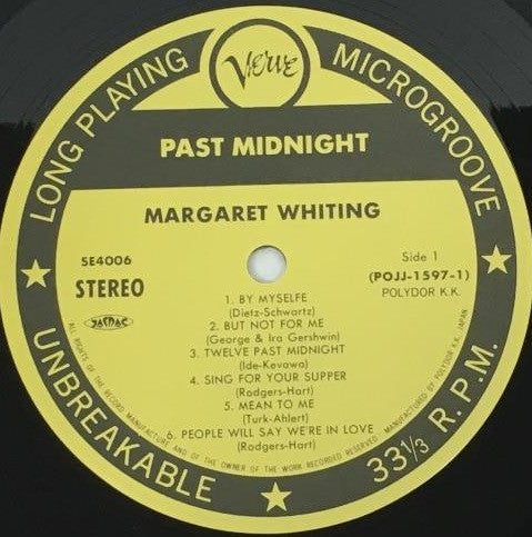 Margaret Whiting - Past Midnight (LP, Album, RE)