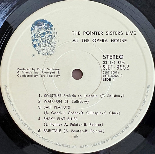 Pointer Sisters - The Pointer Sisters Live At The Opera House(2xLP,...