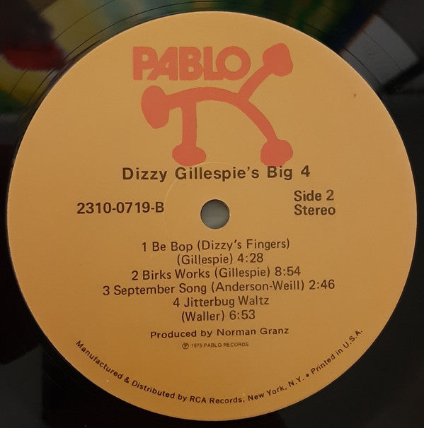 Dizzy Gillespie's Big 4 - Dizzy Gillespie's Big 4 (LP, Album, Ind)