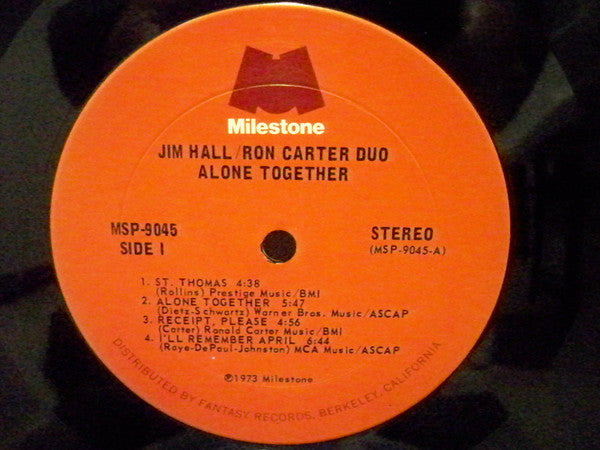 Jim Hall / Ron Carter Duo - Alone Together (LP, Album, Ter)