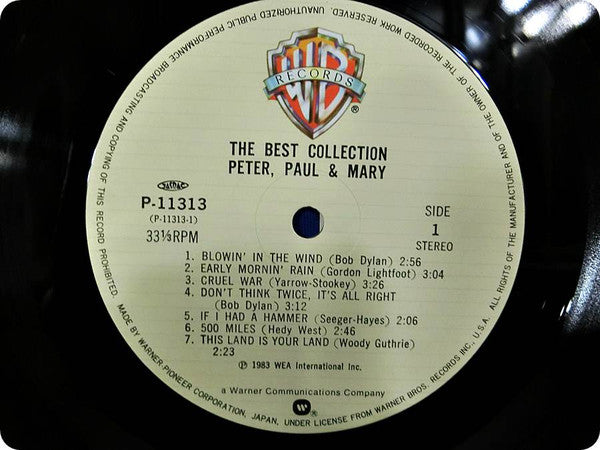 Peter, Paul & Mary - Peter, Paul And Mary: The Best Collection(LP, ...