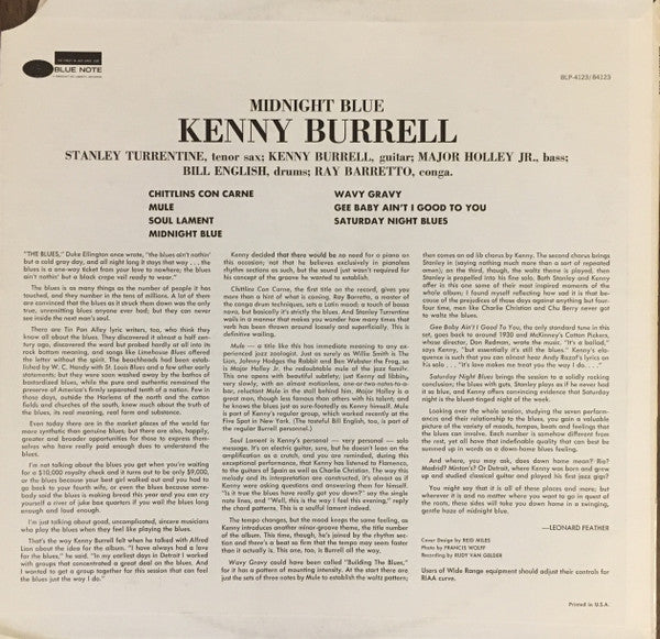 Kenny Burrell - Midnight Blue (LP, Album, RE)